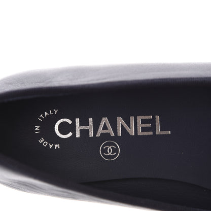 Chanel Lambskin Cap Toe Ballerina Flats 36 Navy 8 of 10