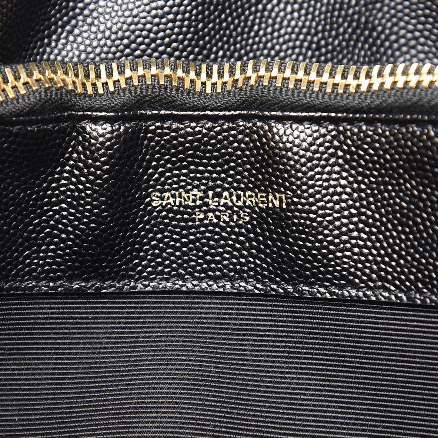Grain De Poudre Matelasse Chevron Monogram Shopping Bag Black