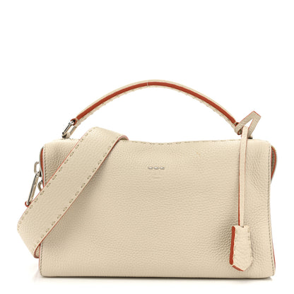 Fendi Cuoio Romano Selleria Lei Boston Tote Latte 1 of 14