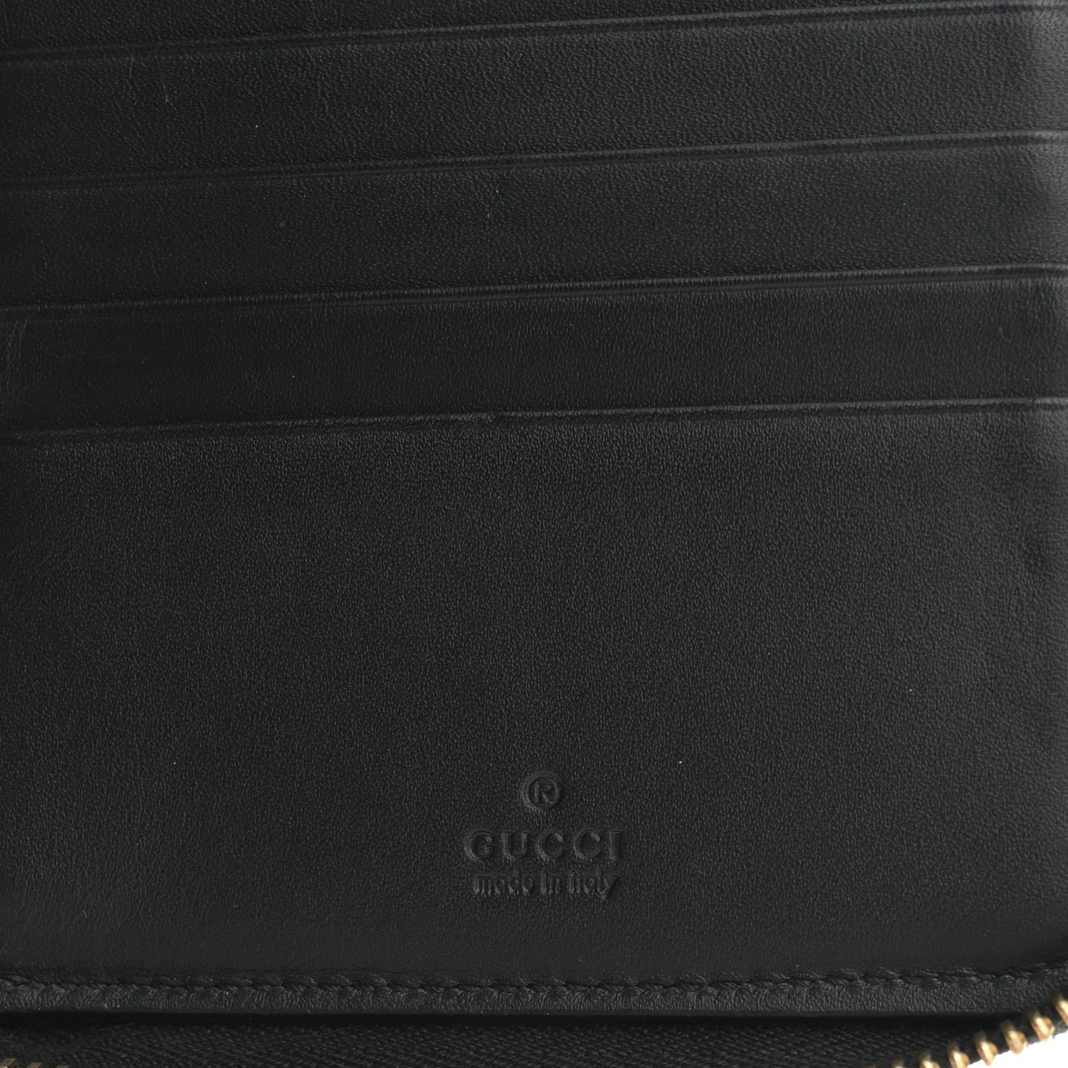 Gucci GG Supreme Monogram Top Handle Zip Around Wallet Black 6 of 11