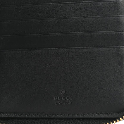 Gucci GG Supreme Monogram Top Handle Zip Around Wallet Black 6 of 11