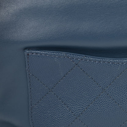 Chanel Caviar Quilted Business Affinity Backpack Blue 15 of 16