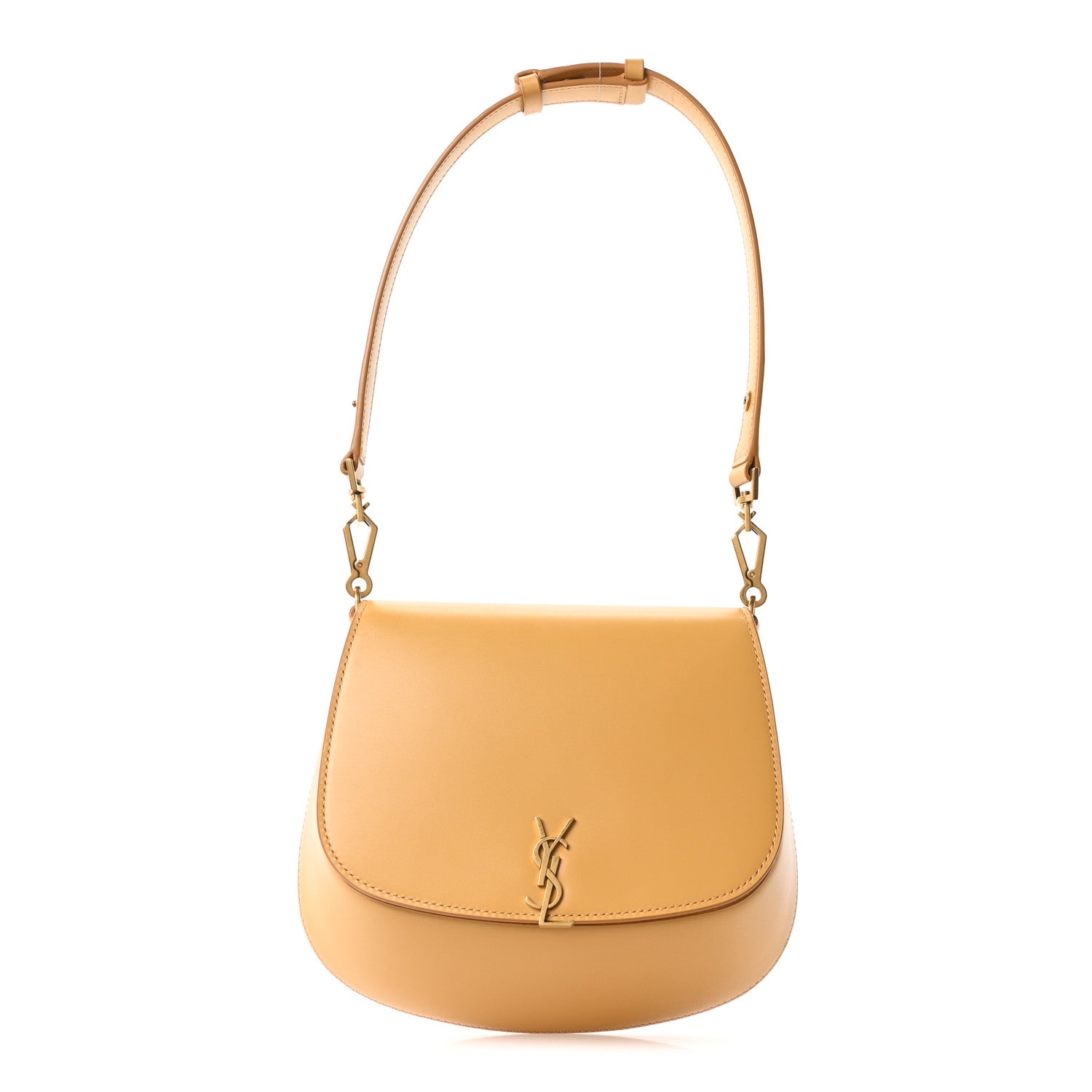 Saint Laurent Box Calfskin Mini Voltaire Top Handle Bag Hot Sahara 1 of 10