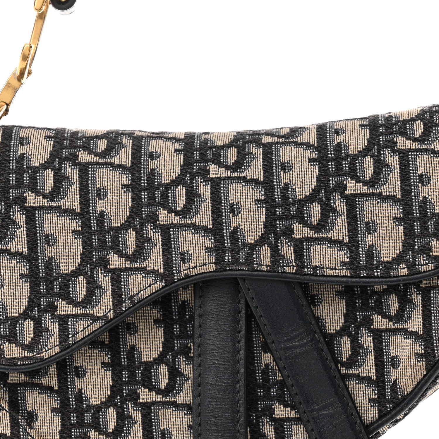 Christian Dior Oblique Mini Saddle Bag Blue 8 of 12