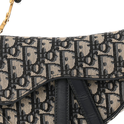 Christian Dior Oblique Mini Saddle Bag Blue 8 of 12