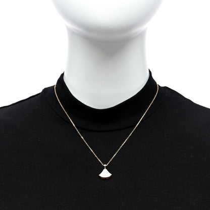 Bulgari 18K Rose Gold Diamond Mother of Pearl Small Divas' Dream Pendant Necklace 2 of 5