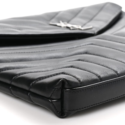 Saint Laurent Calfskin Y Quilted Monogram Loulou Document Holder Black 9 of 10
