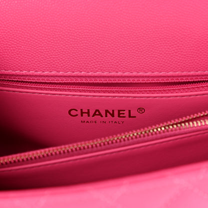 Chanel Caviar Quilted Small Coco Handle Flap Pink 6 of 8