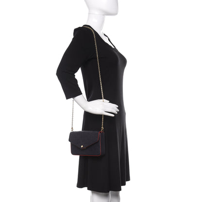 Louis Vuitton Empreinte Pochette Felicie Chain Wallet Marine Rouge 2 of 10