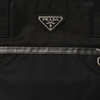 Prada Tessuto Nylon Saffiano Pocket Tote Black 7 of 10