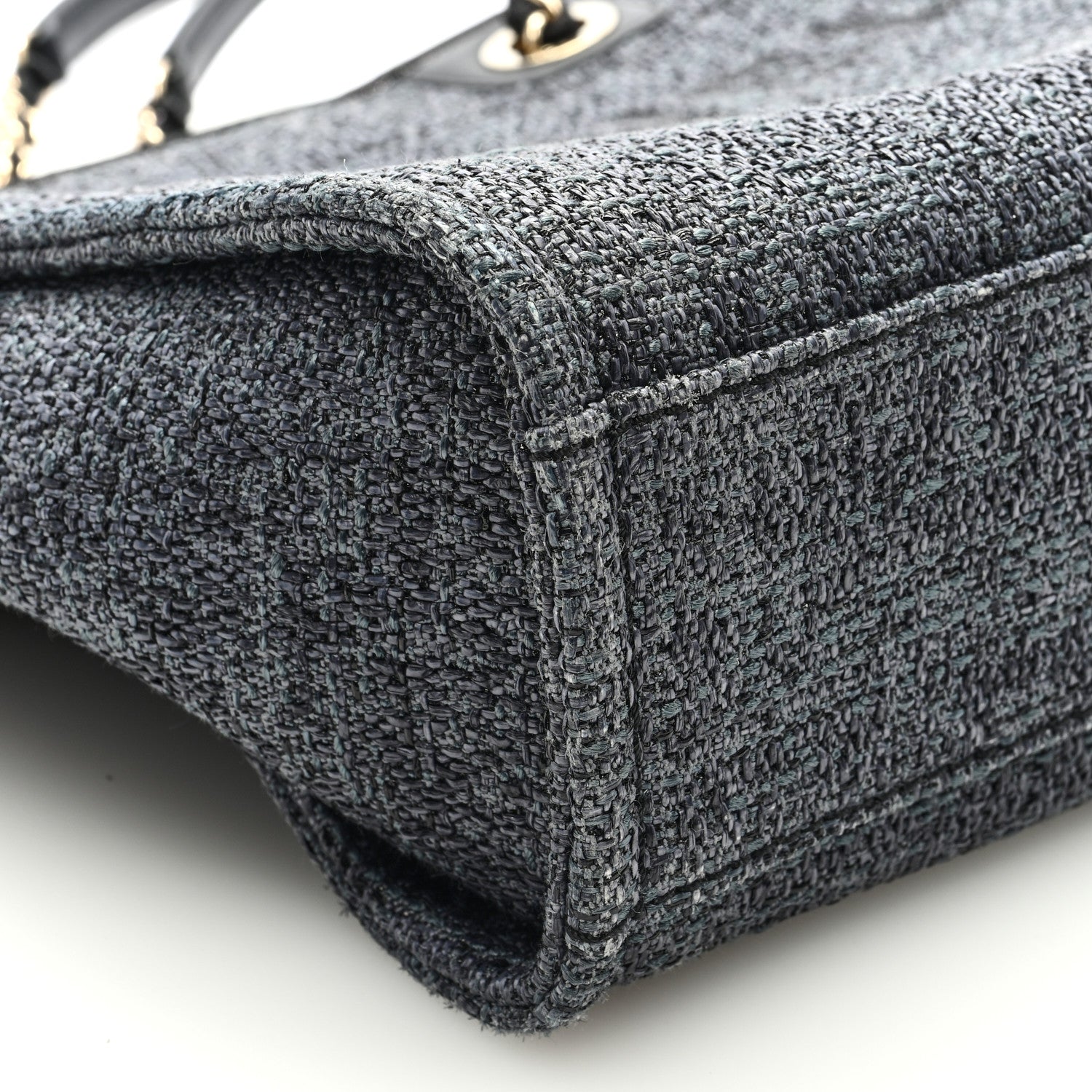 Chanel Lurex Boucle Mini Deauville Tote Blue 8 of 9