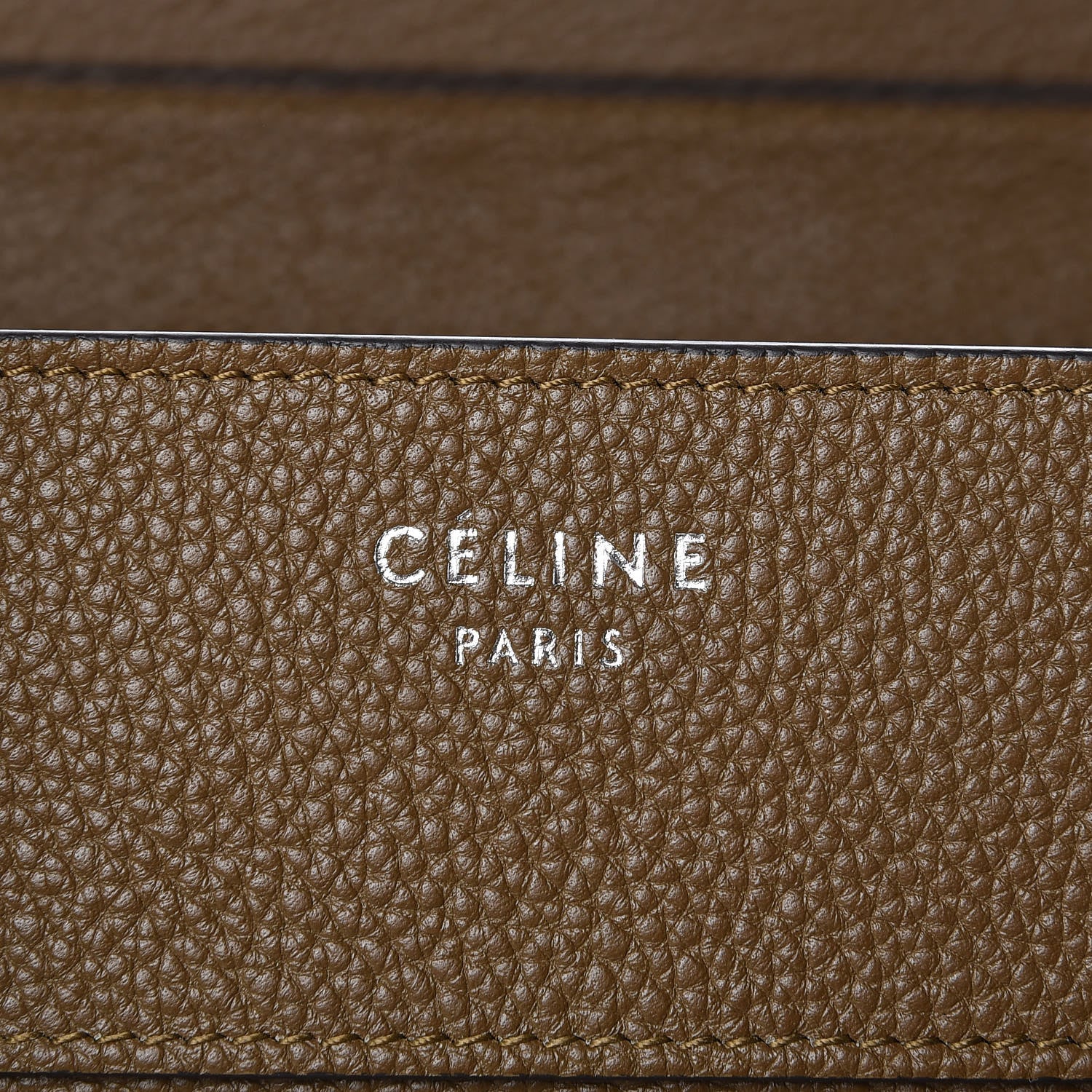 Celine Drummed Calfskin Mini Luggage Moss Green 6 of 9