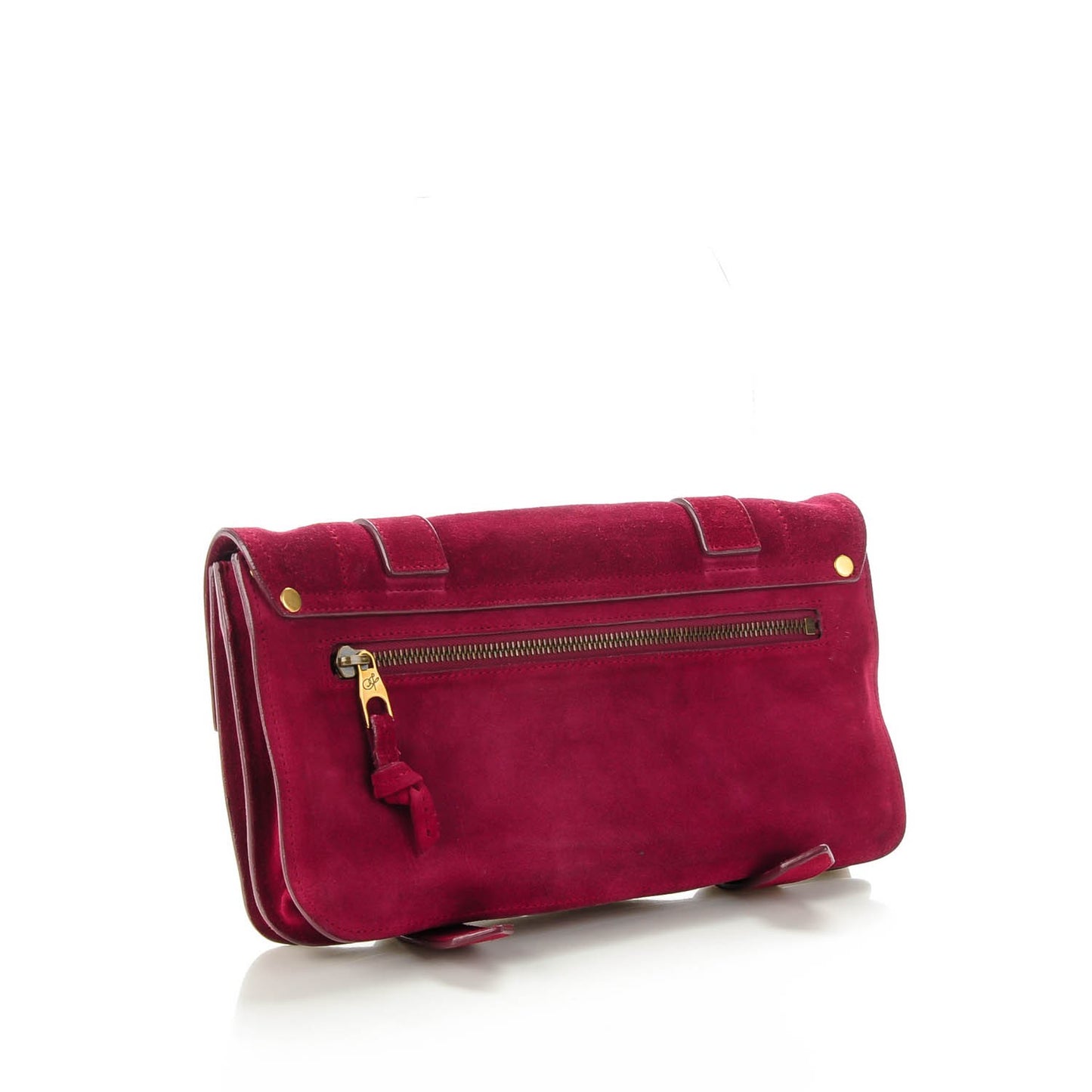 Suede PS1 Pochette Clutch Raspberry
