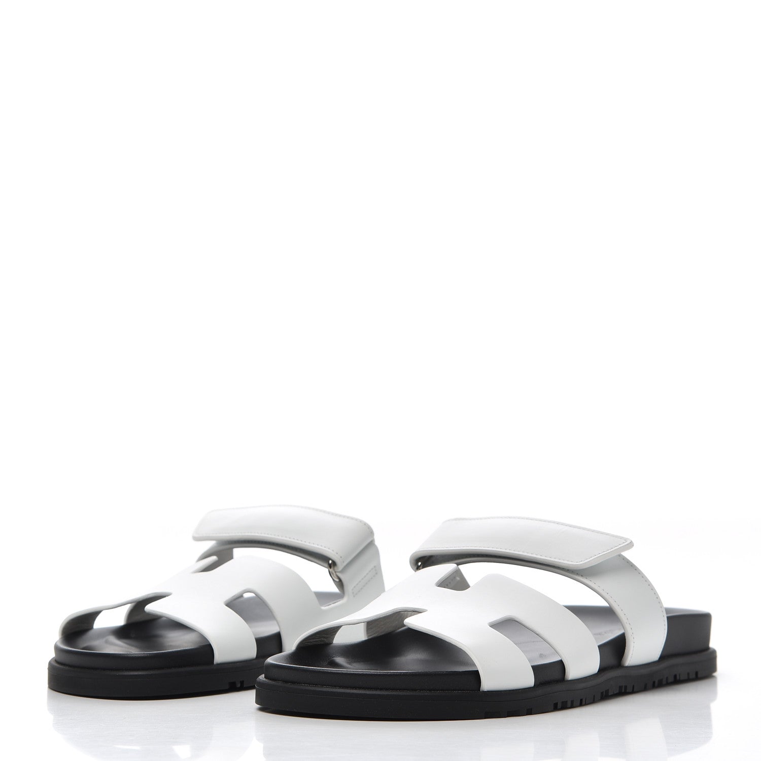 Hermes Calfskin Womens Chypre Sandals 41 White 2 of 9