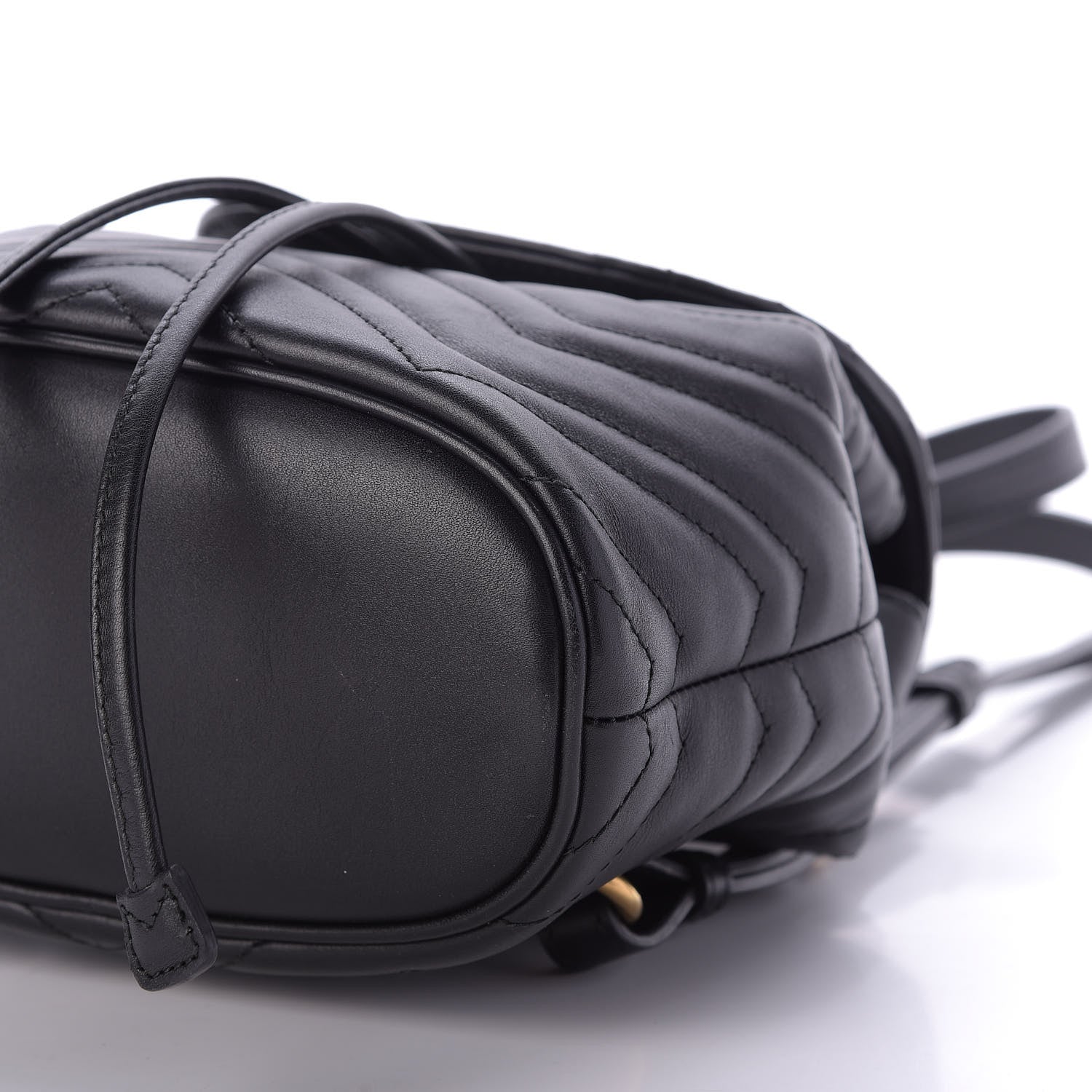 Gucci Calfskin Matelasse GG Marmont Flap Backpack Black 6 of 7