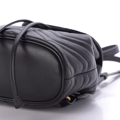 Gucci Calfskin Matelasse GG Marmont Flap Backpack Black 6 of 7