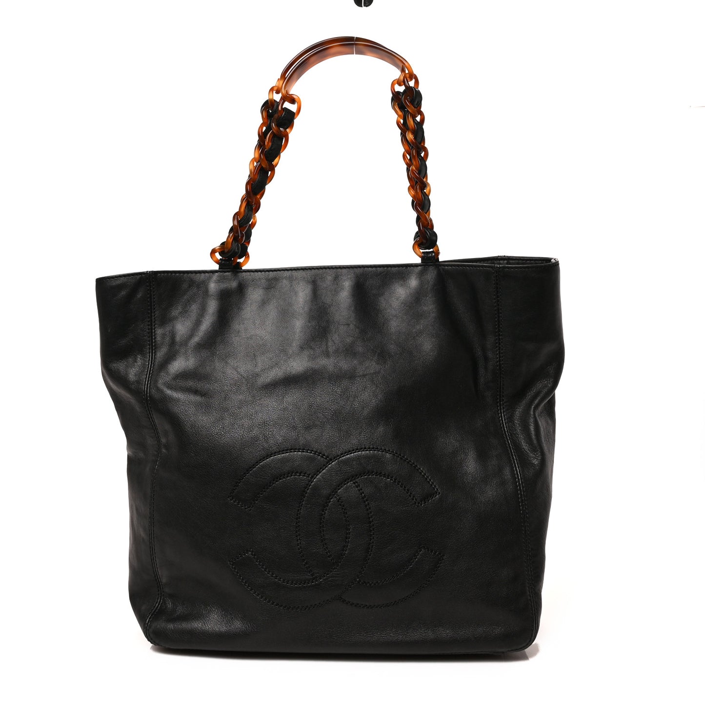 Lambskin Tortoise Timeless CC Tote Black
