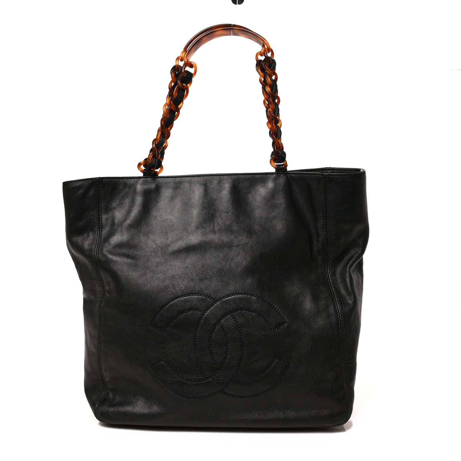 Chanel Lambskin Tortoise Timeless CC Tote Black 1 of 8