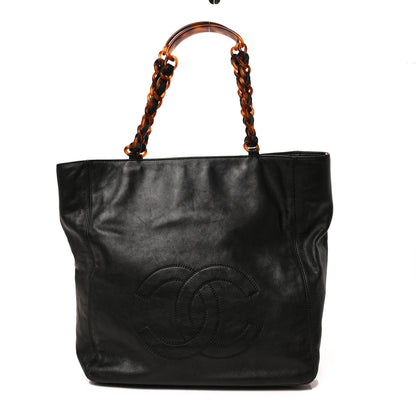 Chanel Lambskin Tortoise Timeless CC Tote Black 1 of 8