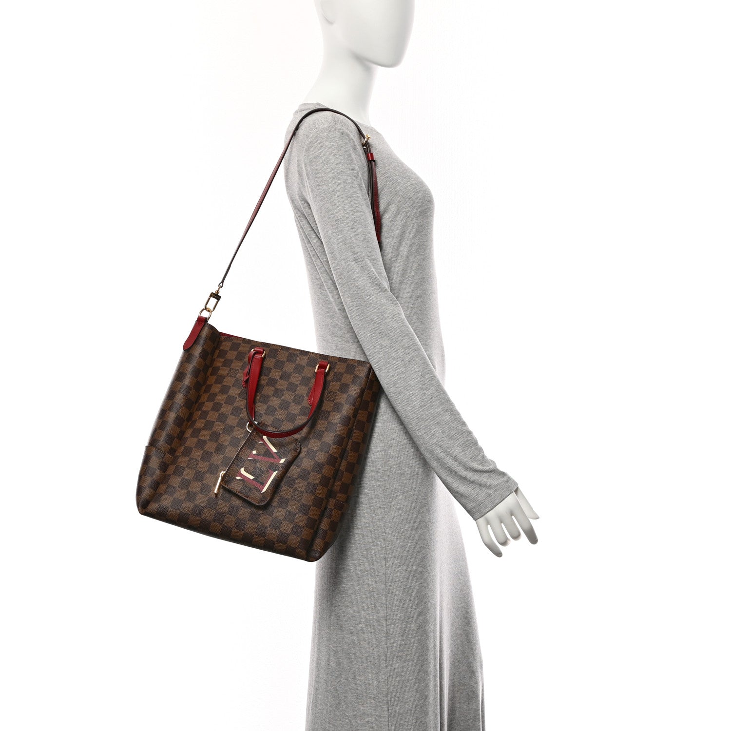 Louis Vuitton Damier Ebene Belmont MM Cherry Berry 2 of 9