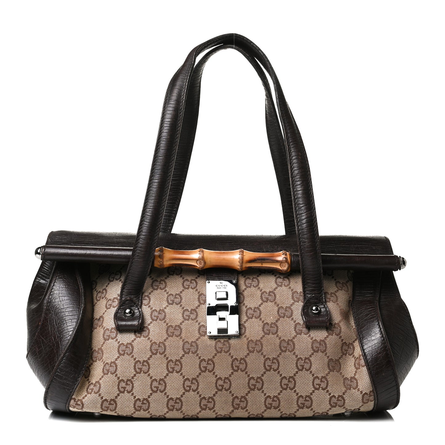 Monogram Small Bamboo Bullet Bag Dark Brown