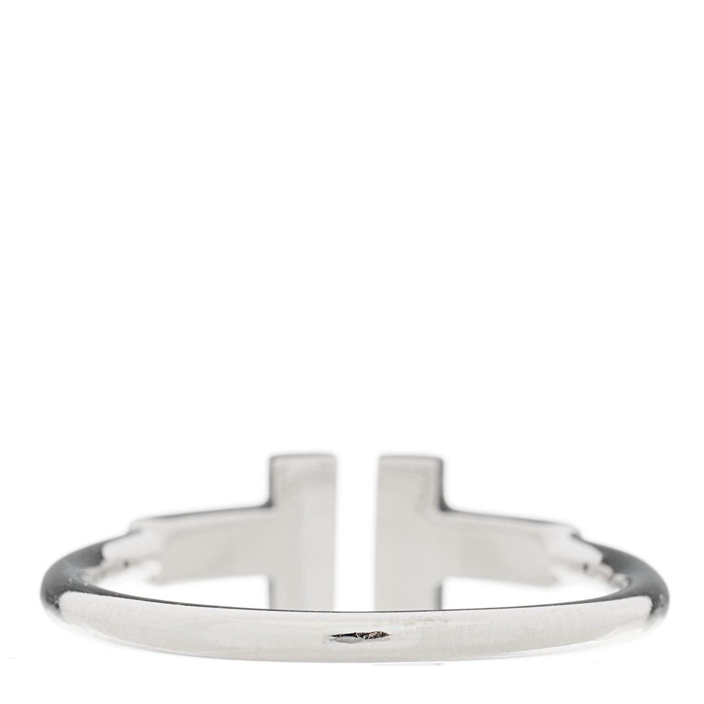 18K White Gold Blue Sapphire T Wire Ring 51 5.75