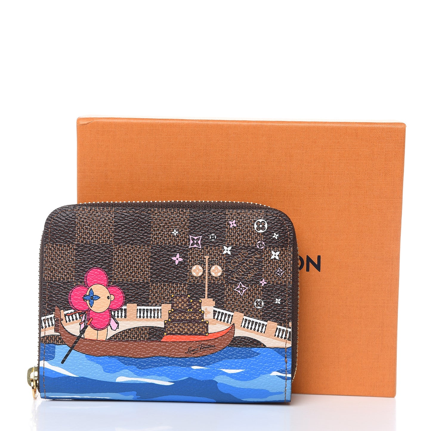 Damier Ebene 2019 Christmas Animation Zippy Coin Purse Blue
