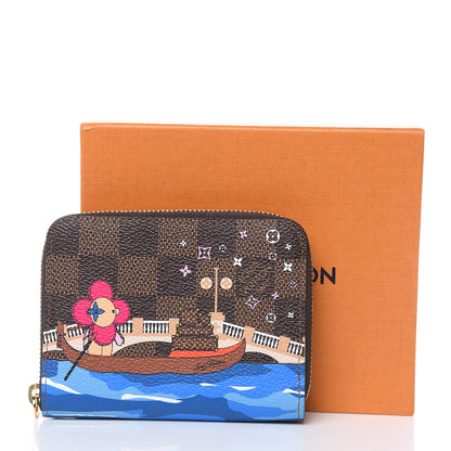 Louis Vuitton Damier Ebene 2019 Christmas Animation Zippy Coin Purse Blue 8 of 8