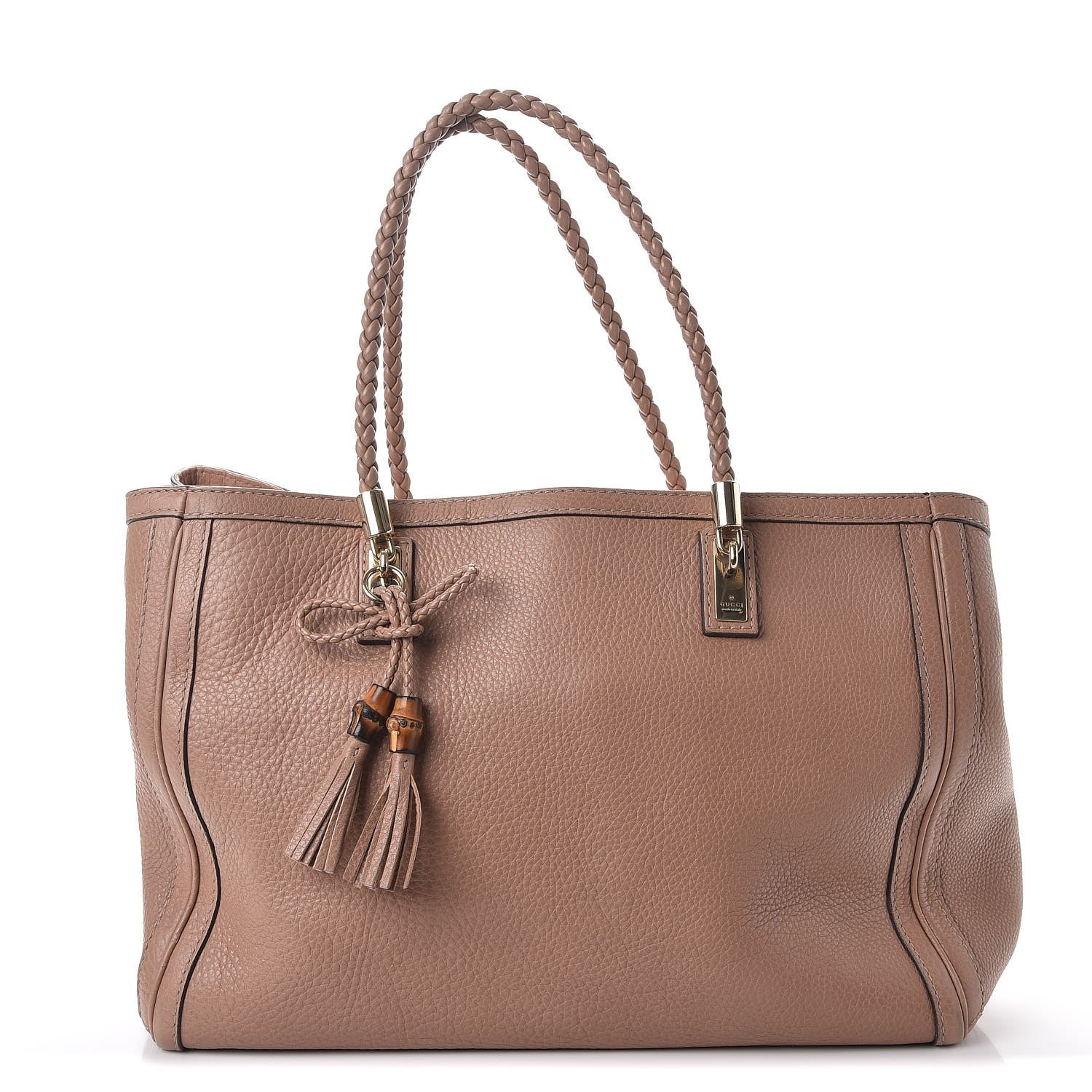 Gucci Pebbled Calfskin Medium Bella Tote Rose Beige 1 of 12