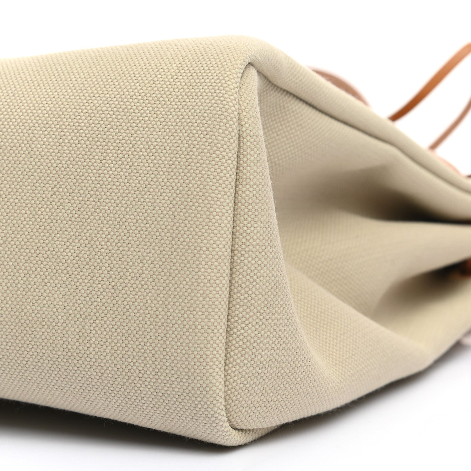 Hermes Military Toile Vache Hunter Herbag Zip Retourne 31 PM Beton Naturel 10 of 13
