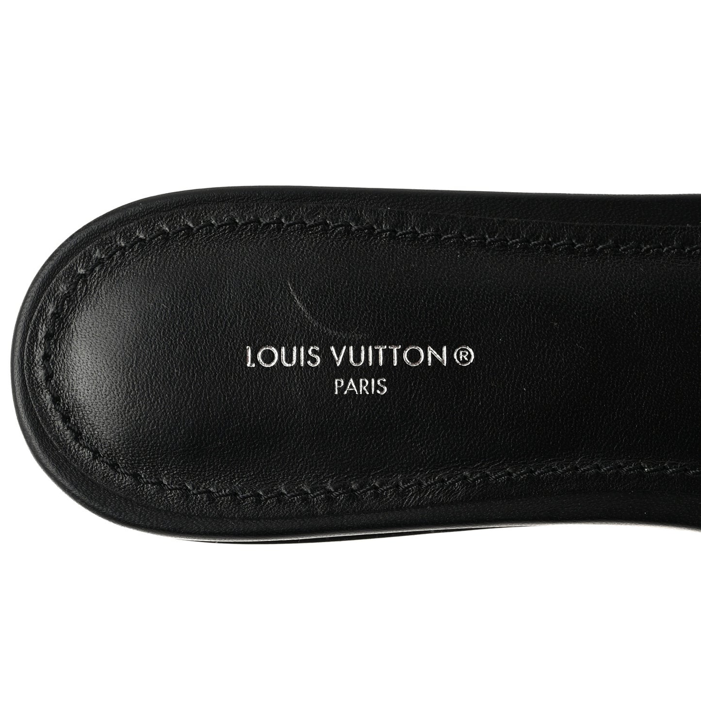 Lambskin Embossed Monogram Revival Flat Mules 41 Black