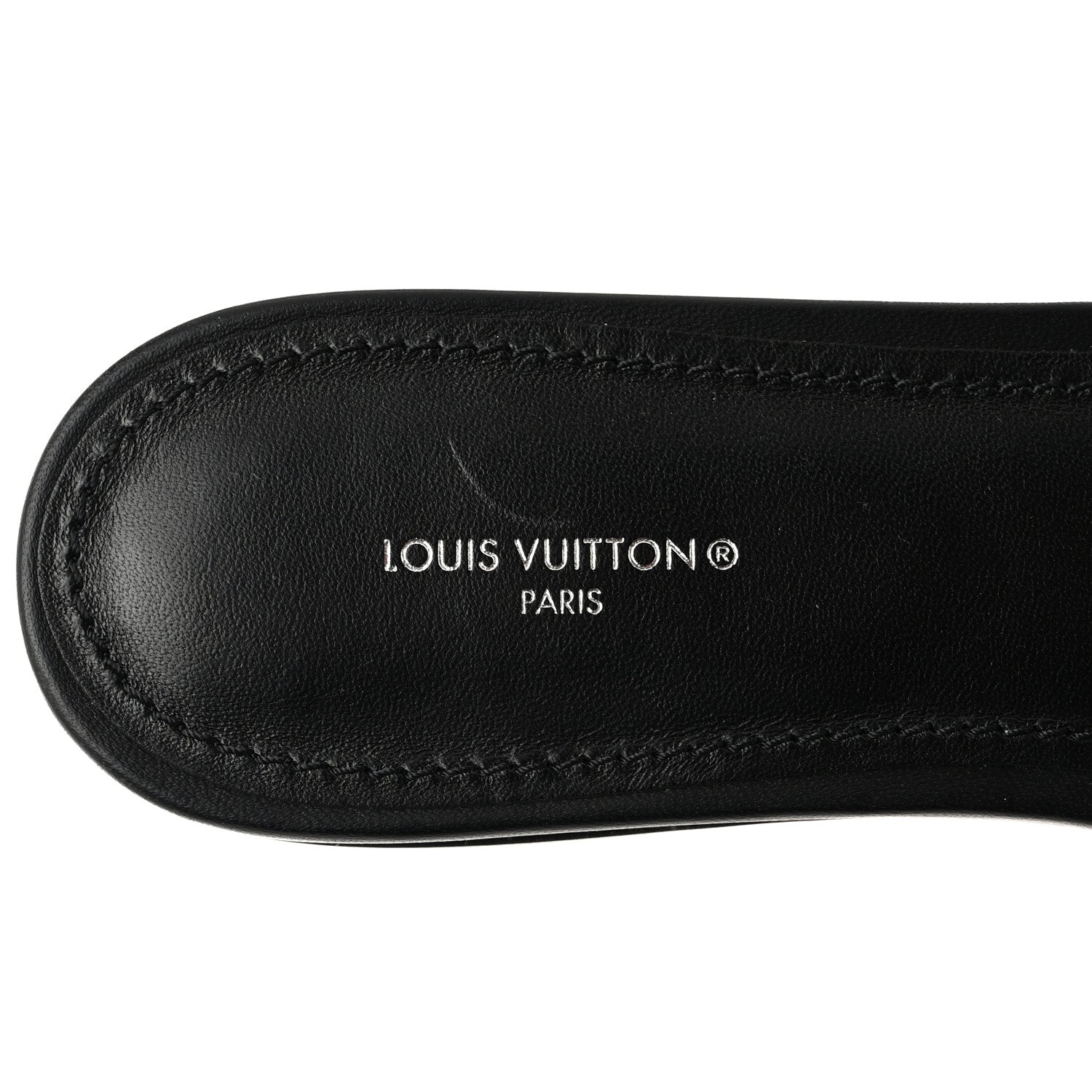 Louis Vuitton Lambskin Embossed Monogram Revival Flat Mules 41 Black 6 of 8