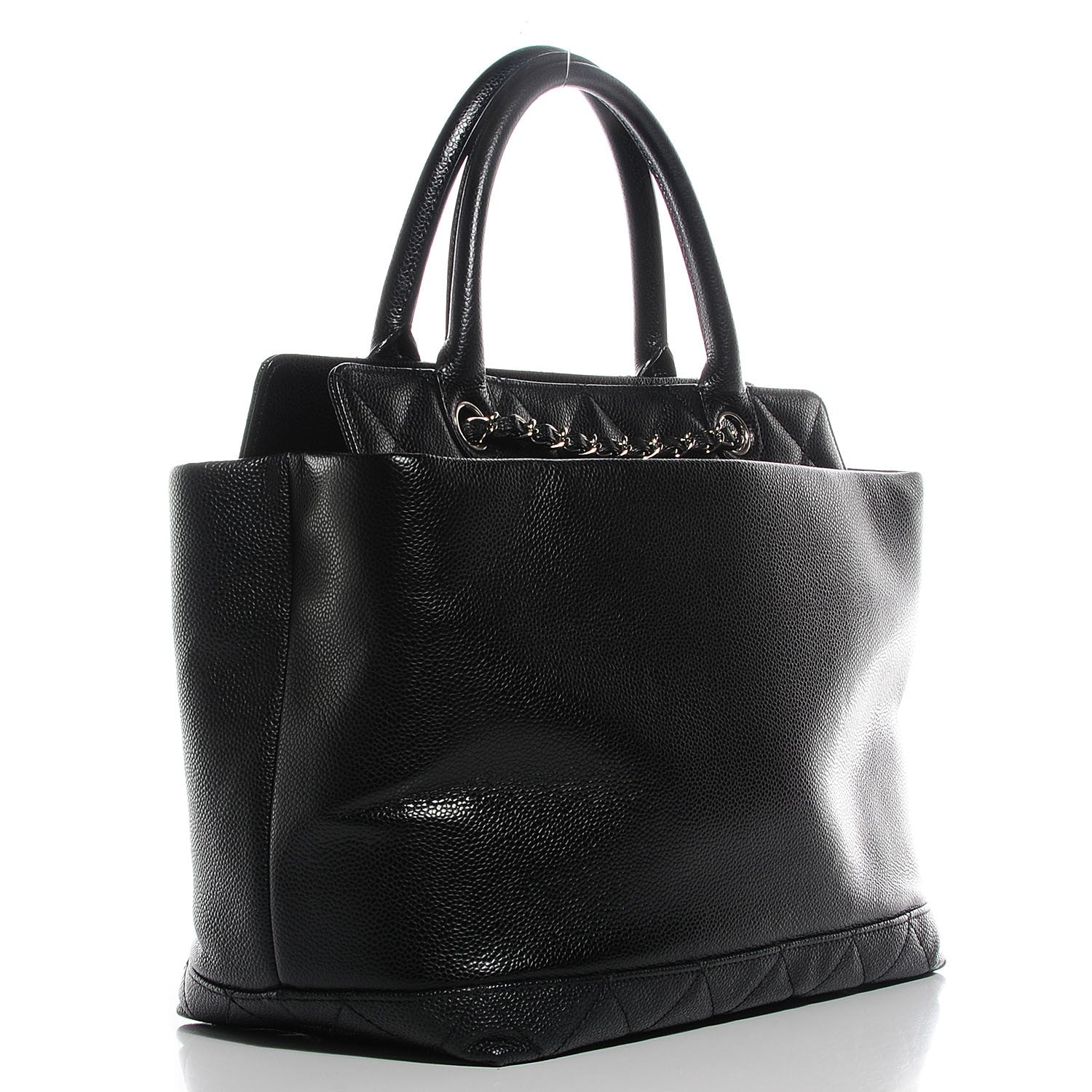 Chanel Soft Caviar CC Medium Top Handle Tote Black 3 of 7