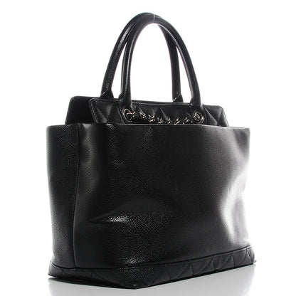 Chanel Soft Caviar CC Medium Top Handle Tote Black 3 of 7