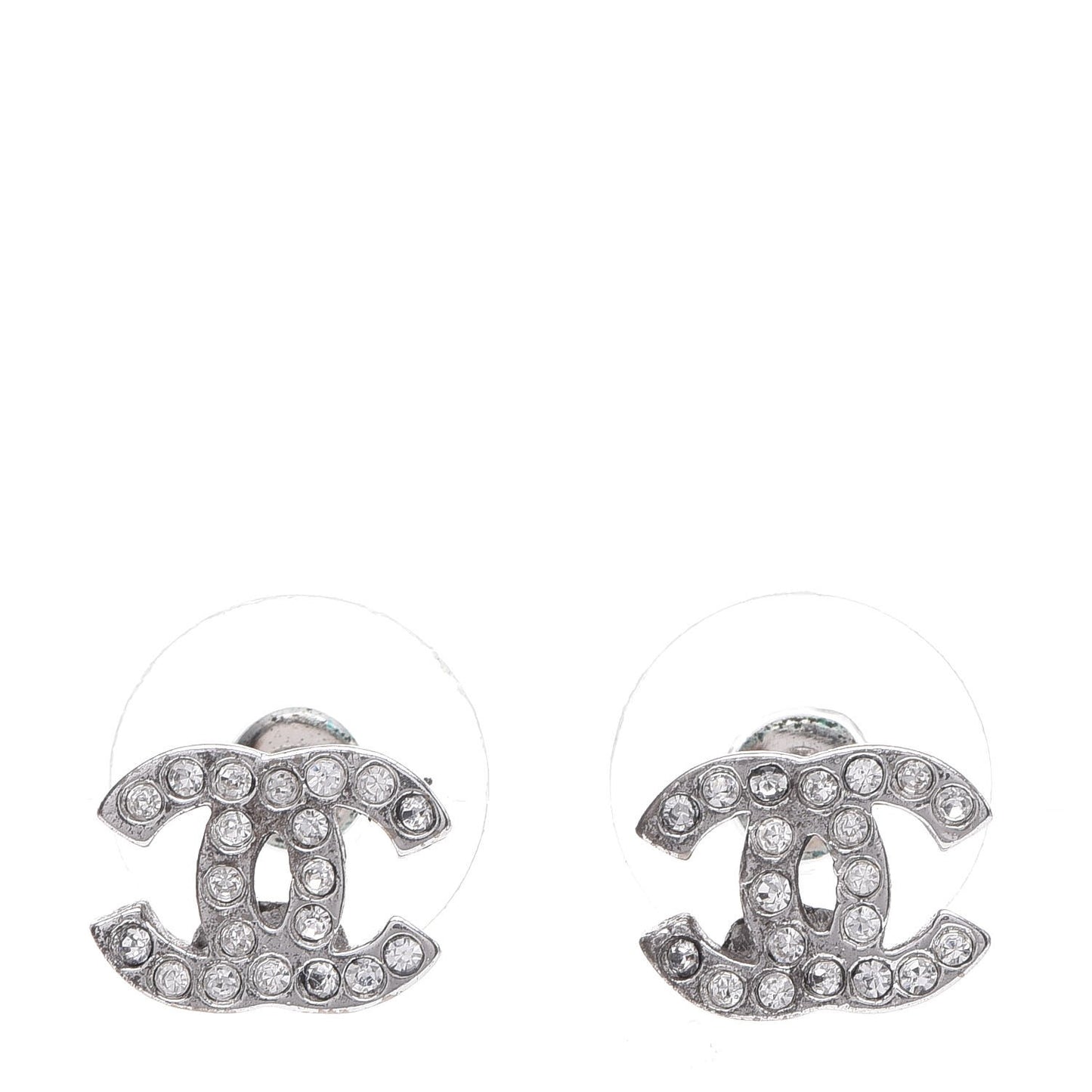 Crystal Mini Timeless CC Earrings Silver