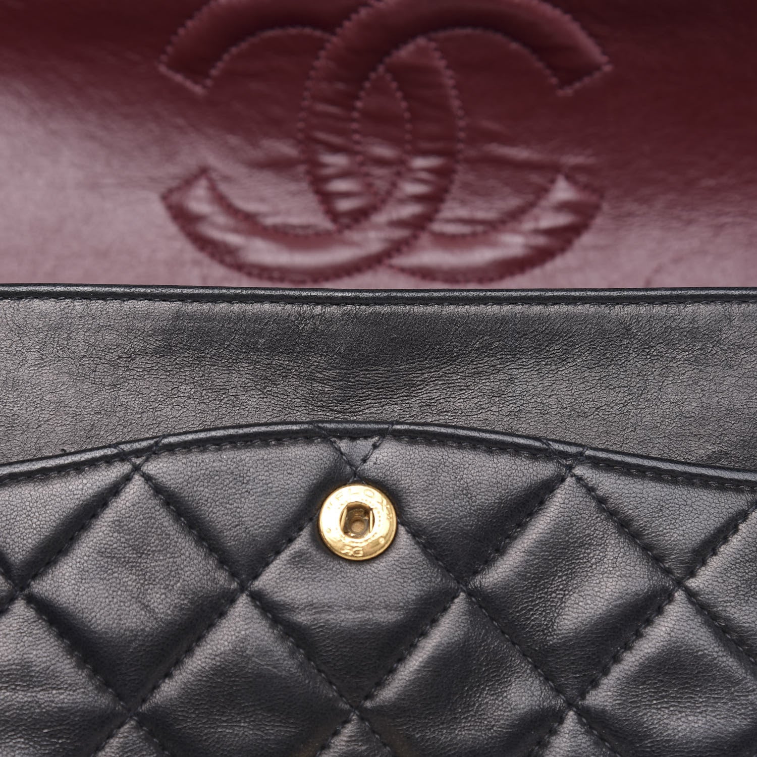 Chanel Lambskin Quilted Medium Double Flap Black 13 of 18