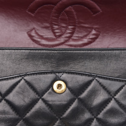 Chanel Lambskin Quilted Medium Double Flap Black 13 of 18