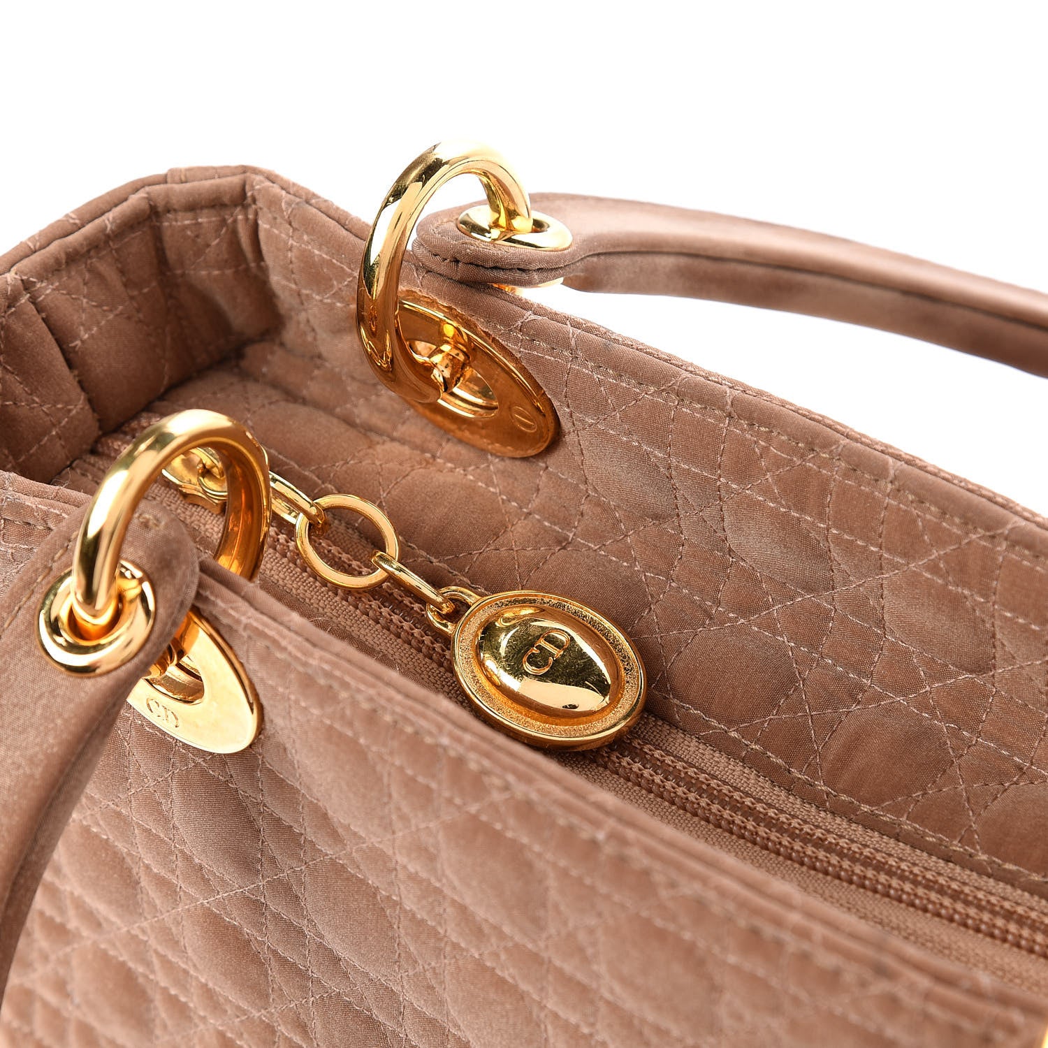 Christian Dior Nylon Cannage Medium Lady Dior Beige 11 of 11