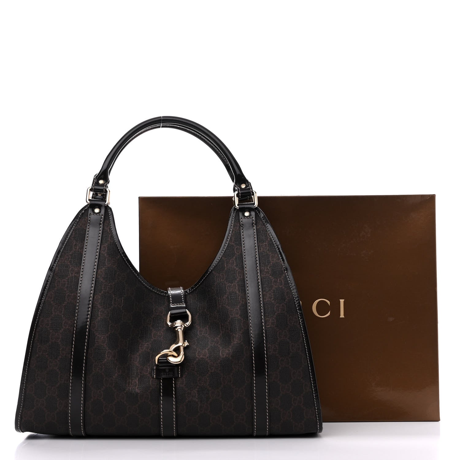 Gucci GG Plus Monogram Medium Joy Shoulder Bag Dark Brown 14 of 14