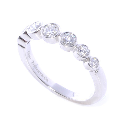 Tiffany Platinum Diamond Jazz Graduated Band Ring 5.5 5 of 7