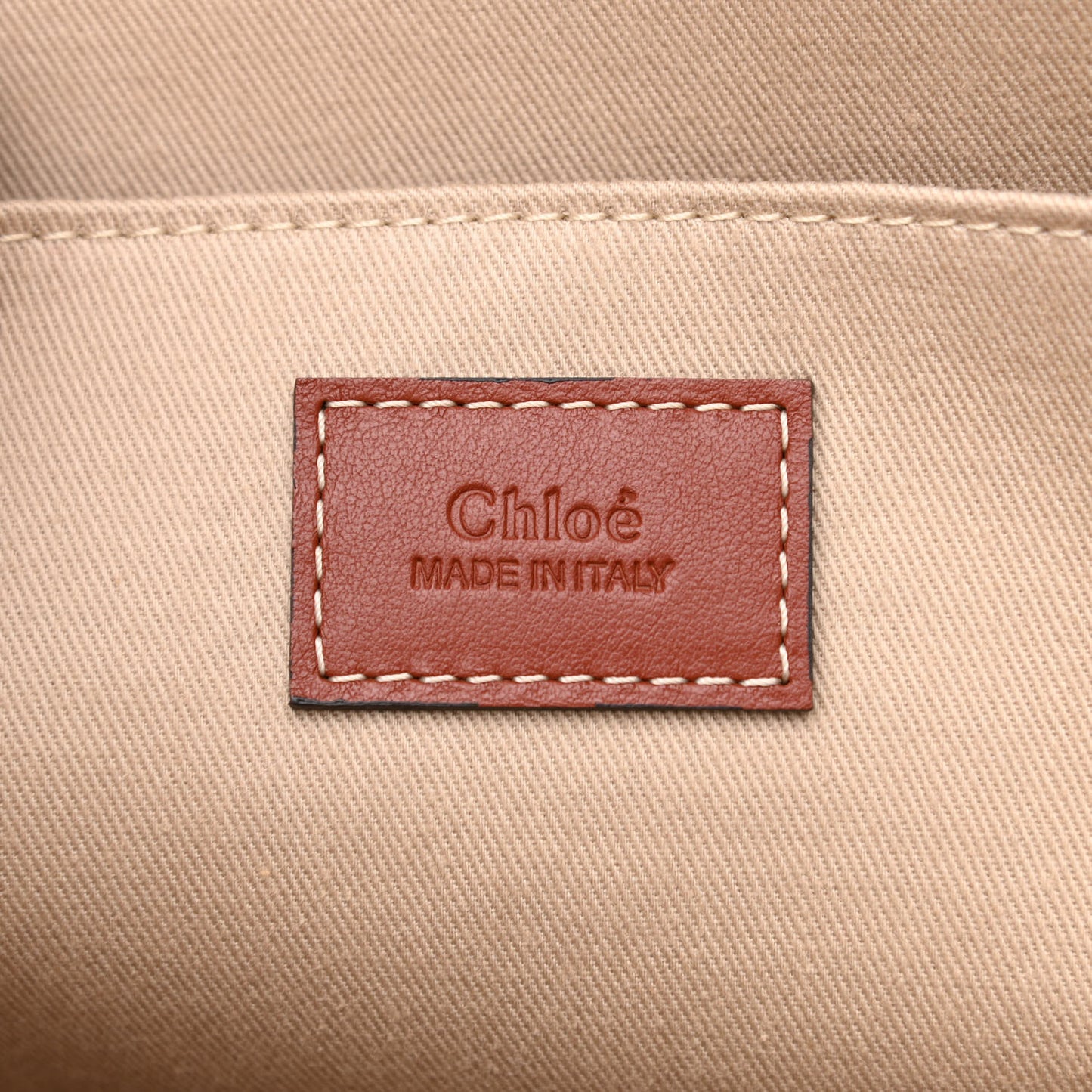 Cotton Calfskin Large Woody Ribbon Tote White Brown