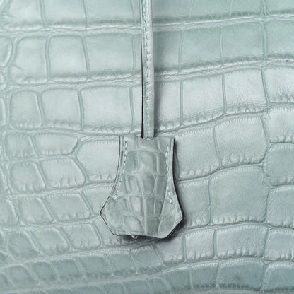 Hermes Matte Alligator Birkin 35 Ciel 19 of 33