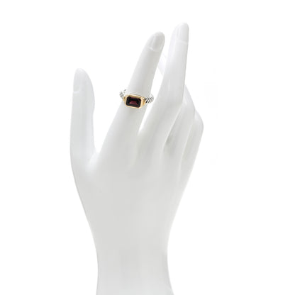David Yurman Sterling Silver 18K Yellow Gold Rhodolite Novella Ring 52 6 2 of 5