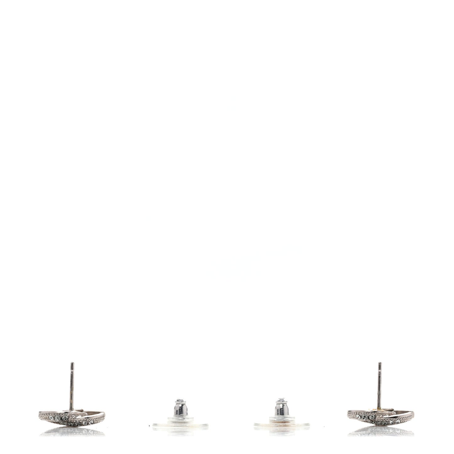 Crystal CC Earrings Silver