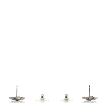 Chanel Crystal CC Earrings Silver 3 of 5