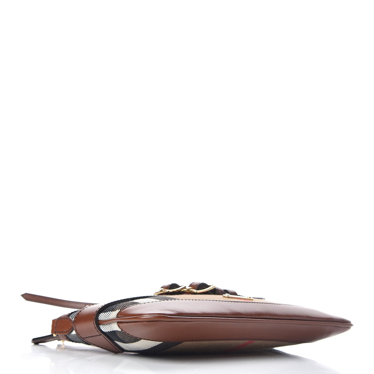 House Check Bridle Calfskin Peyton Crossbody Tan