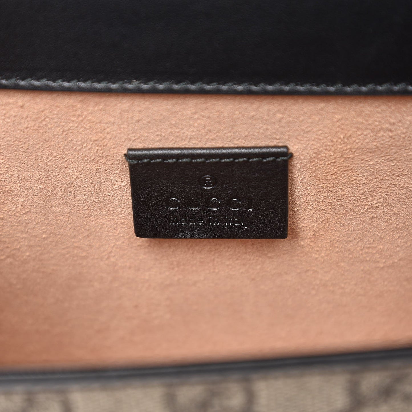GG Supreme Monogram Small Osiride Shoulder Bag Black Gold