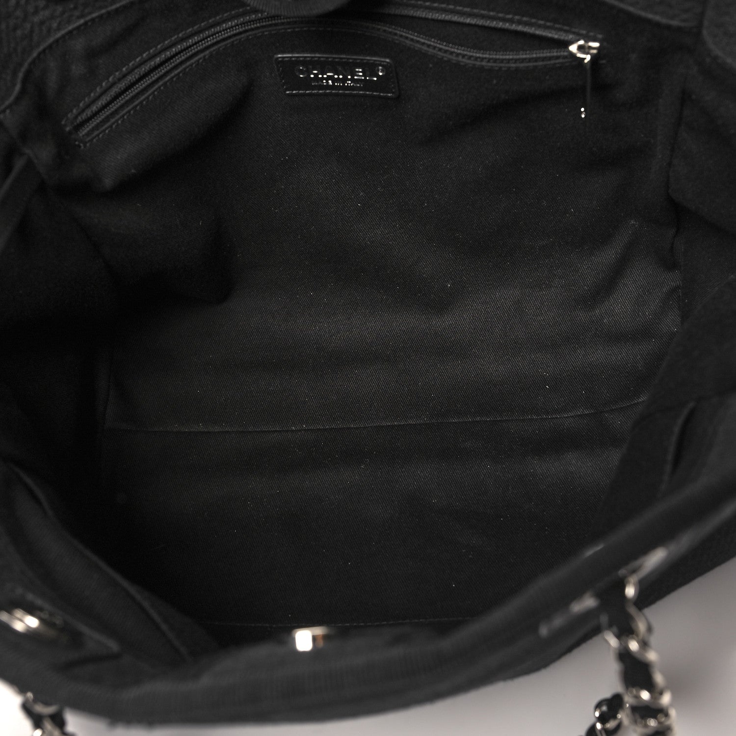 Chanel Mixed Fibers Small Deauville Tote Black 6 of 11