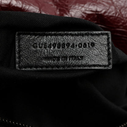 Saint Laurent Crinkled Calfskin Matelasse Monogram Medium Niki Chain Satchel Rouge Legion 7 of 10
