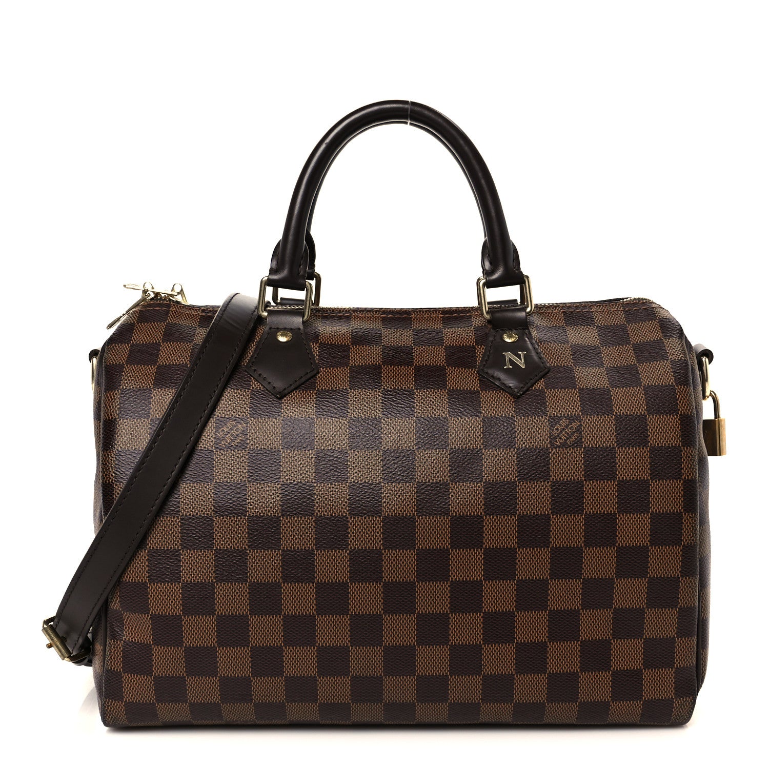 Louis Vuitton Damier Ebene Speedy Bandouliere 30 10 of 12